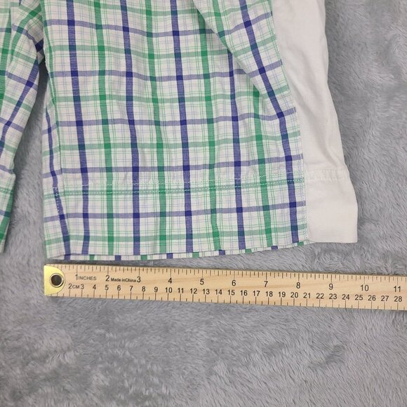 Adidas Golf Shorts Women's Size 10 Plaid Stretch Pockets Flat Front Performance - Picture 5 of 9